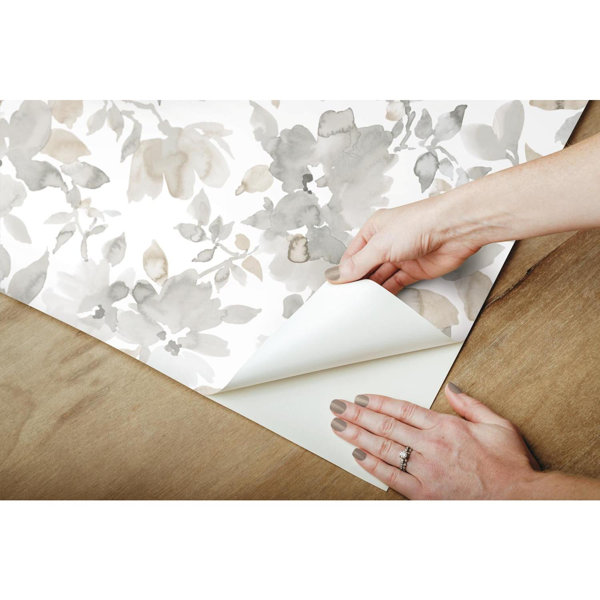 Charlton Home® Cansler Peel & Stick Floral Wallpaper & Reviews Wayfair